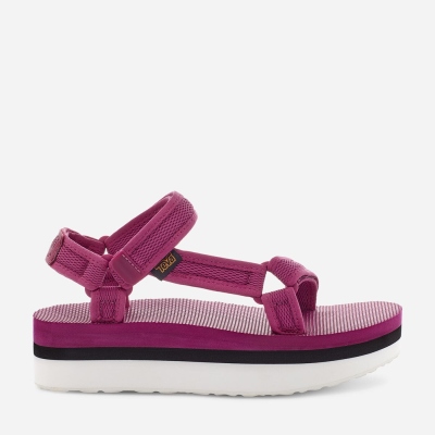 Dámské Sandály Teva Flatform Universal Mesh Print Růžové - CZ096863